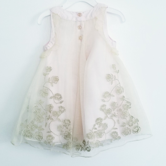 NEW Catherine Malandrino 2-Pc Set Embroidered Floral Tulle Dress and Bottom 12M - Picture 2 of 13